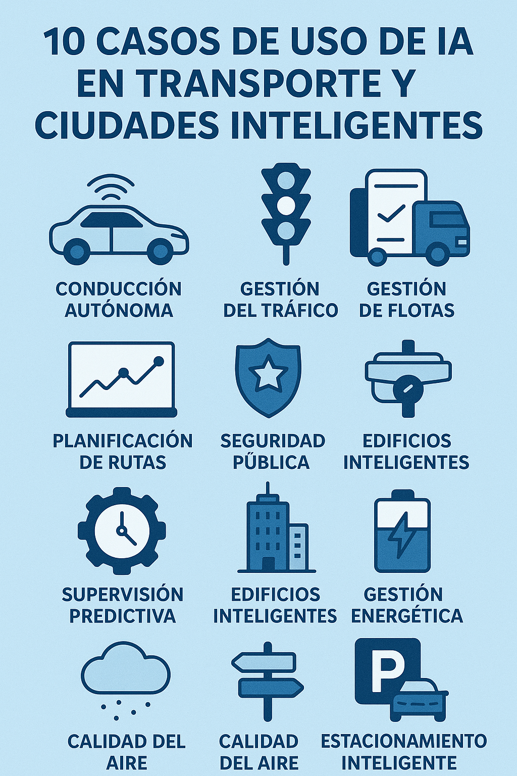 En este momento estás viendo 10 casos de uso de IA en transporte y ciudades inteligentes